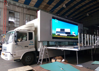 Projeto estático móvel da varredura da exposição de diodo emissor de luz do reboque de HD P16 distância de visão de 15 - de 200m