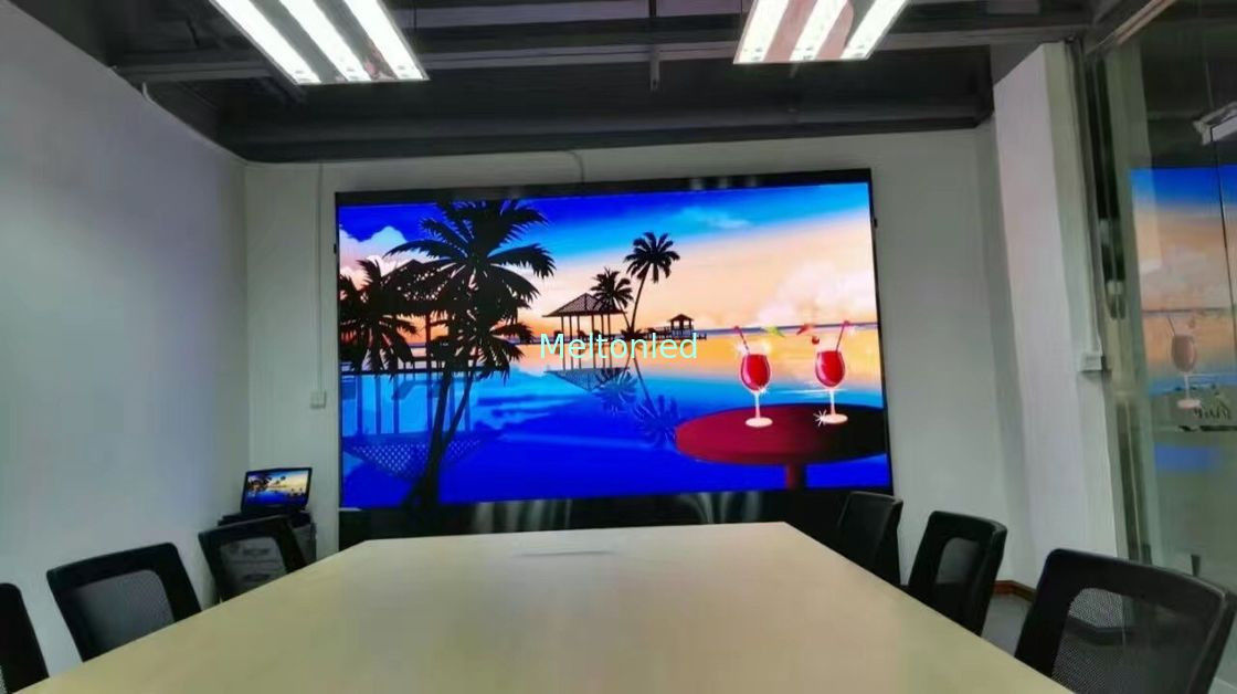 Exibição de vídeo curvada do diodo emissor de luz da cor P3 completa, parede video interna do diodo emissor de luz para a conferência